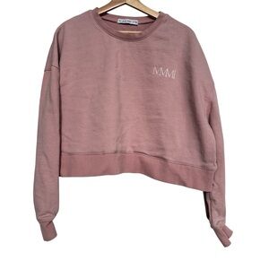 My Mum Made It MMMI Pink Crew Neck Pullover Crew Neck Sweatshirt Size XL Organic